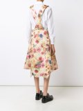 floral print suspender skirt