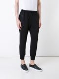 elasticated waistband cropped trousers