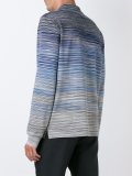 gradient striped polo shirt