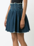 elasticated waist denim skirt