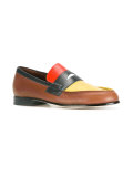 block panel loafers 