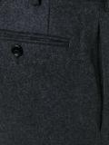 pleated flannel trousers