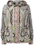paisley print hooded jacket