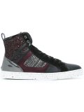 glitter effect hi-top sneakers