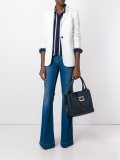 buckled closure shoulder bag