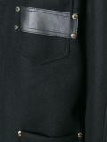 panelled felted wool coat