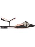 crystal embellished flat sandals