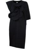 scalloped ruffle front dress