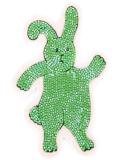beaded bunny velcro patch