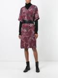 printed v-neck dress