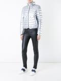 metallic puffer jacket