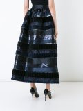 textured stripe full skirt