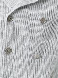 double-breasted ribbed cardigan