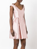 scalloped mini dress
