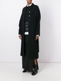 concealed fastening belted coat