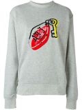 sequined keychain logo sweatshirt