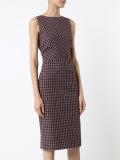 fitted checked dress 