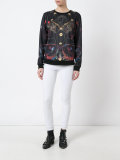 printed panel sweatshirt