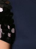 sequined sleeve T-shirt