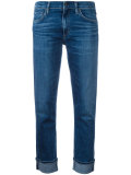  turned up hem jeans