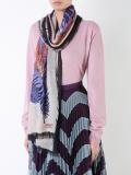 feather print scarf