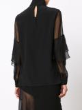 sheer panel blouse 