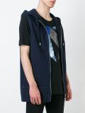 denim zipped waistcoat