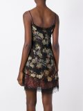 lace trim floral dress 