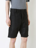 tailored shorts with belt loops