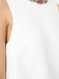 embellished collar tank top