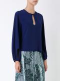 picot cropped blouse