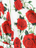 cropped rose print blouse
