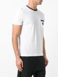 striped trim T-shirt