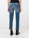 patched cropped jeans