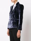 floral pattern fitted blazer