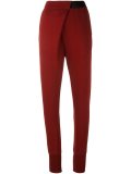 wrap detail tapered trousers