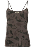 camouflage print camisole