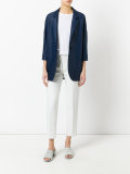 cropped sleeve overcoat
