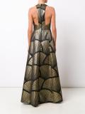 metallic pattern gown
