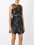 printed pleated dress