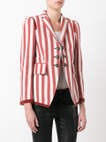 striped fitted blazer