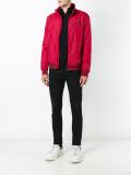 contrast trim bomber jacket