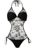 lace panel swimsuit