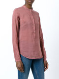 buttoned round neck blouse