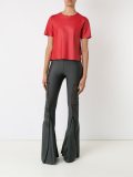 leather shortsleeved top