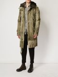 distressed parka