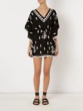 v-neck embroidered kaftan