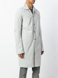 elongated sleeves midi coat