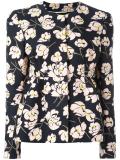 floral print peplum jacket