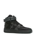 panelled hi-top sneakers